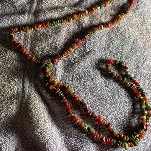 Multicolored rock necklace